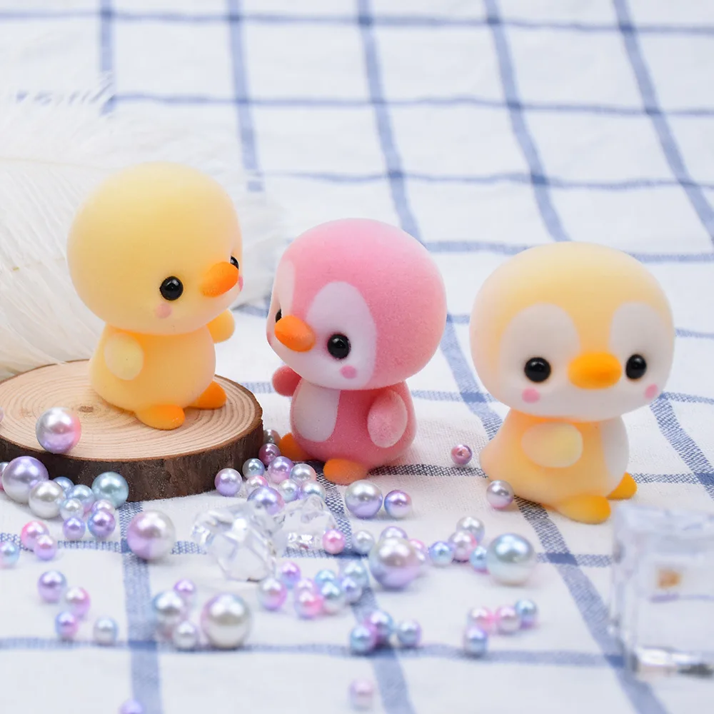 

Children's Explosions Pink Penguin Plastic Flocking Creative Toy Cartoon Ornaments Plush Doll Surprise Doll