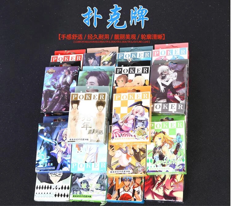 54pcs In One Box Cosplay Fans Anime Cards Khetalia Gintama Kuroko S Basketball One Piece Aliexpress