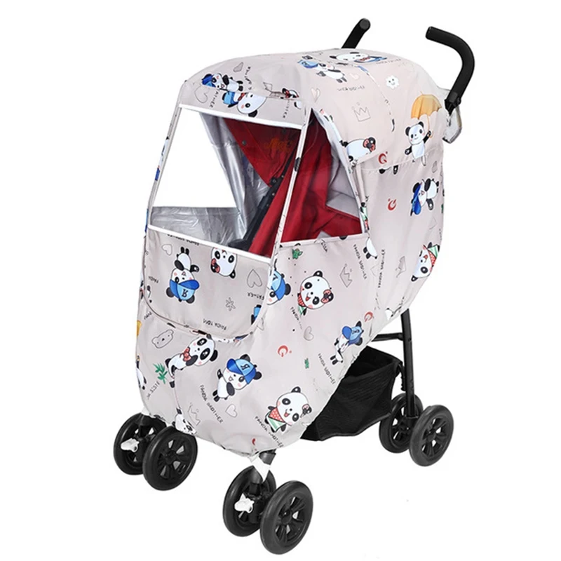 Детская складная прогулочная коляска, дождевик, аксессуары для коляски, водонепроницаемый дождевик, ветровая грязезащитная прокладка на молнии - Цвет: Style 1