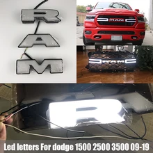 For Dodge RAM Car Sticker RAM Led Emblem Front Grille letters for Dodge RAM 1500 2500 3500 Car Styling RAM Logo Car Stickers