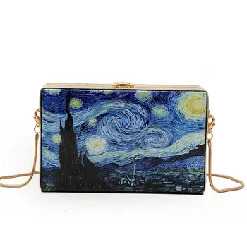 

THINKTHENDO Women Elegant Shoulder Bag Casual Vintage Style Girls Starry Pattern for Party