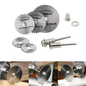 

1 Set HSS mini circular wood cutting saw Cutting Disc Rotary For Wood Drill saw Carving wheel metal Plastic Accessories C7H2