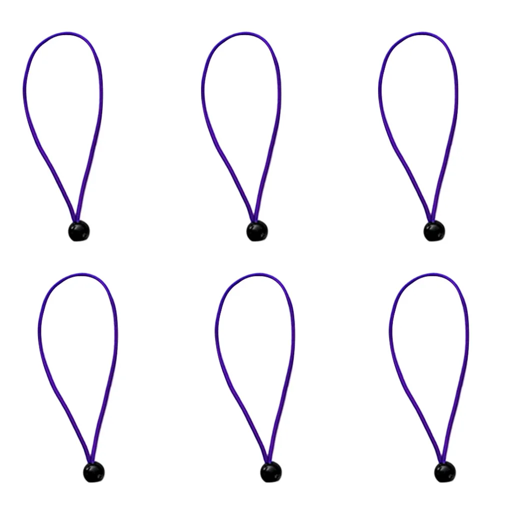 6pcs Multipurpose 5.9 inch Heavy Duty Tarp Canopy Bungee Cords with Ball UV Protection