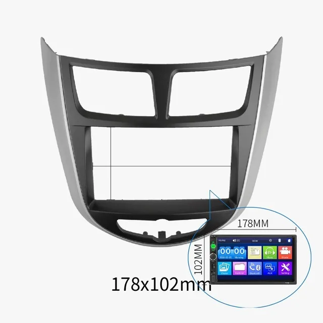 2 Din Автомобильная установка радио фасции рамка панель Dvd отделка комплект для hyundai I-25 I25 Accent Solaris Verna 2Din Dash стерео интерфейс