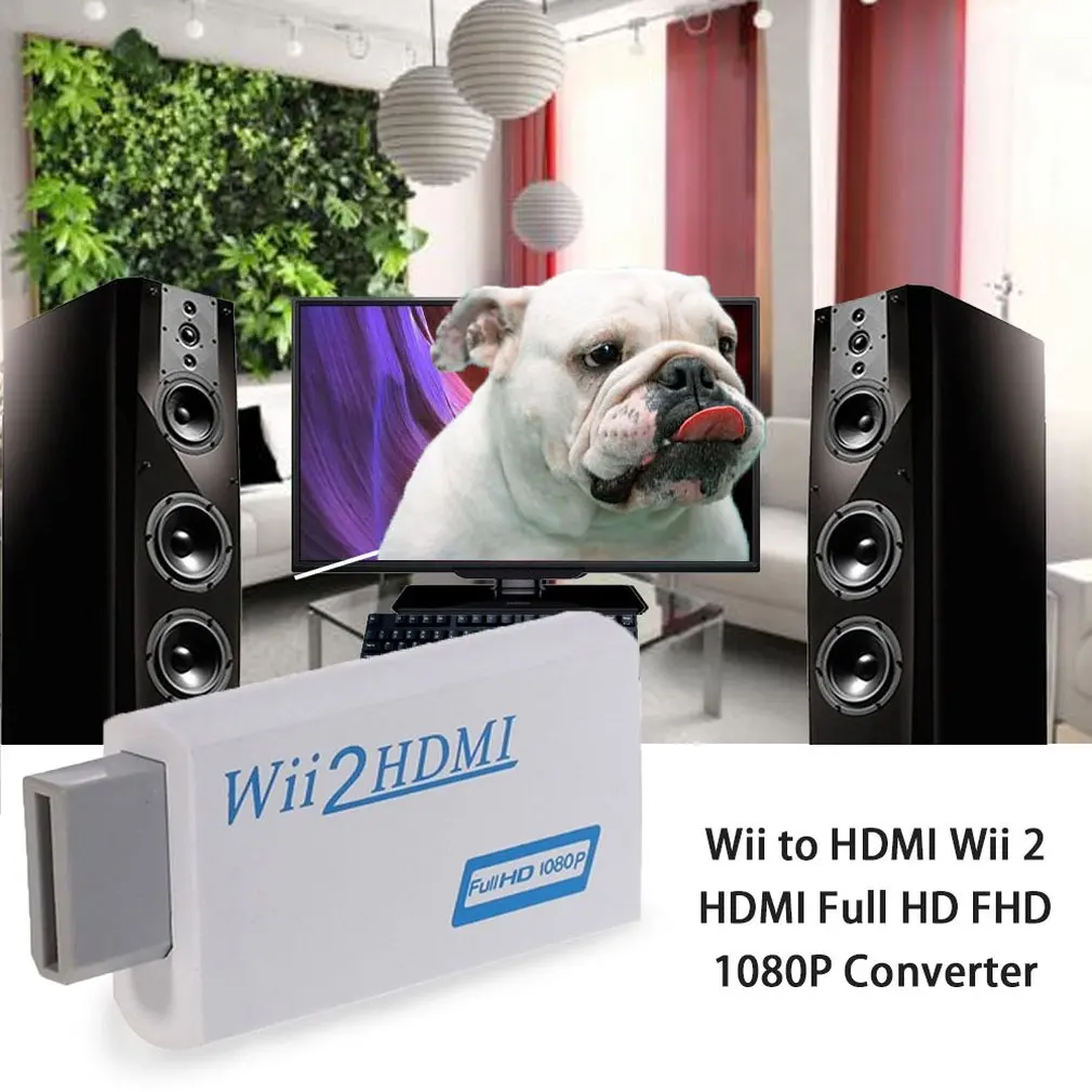 For Wii to HDMI 2 HDMI Full HD FHD 1080P Converter Adapter 3.5mm Audio Output TV For Wii to HDMI 2 HDMI Full HD FHD 1080P Converter Adapter 3.5mm Audio Output TV