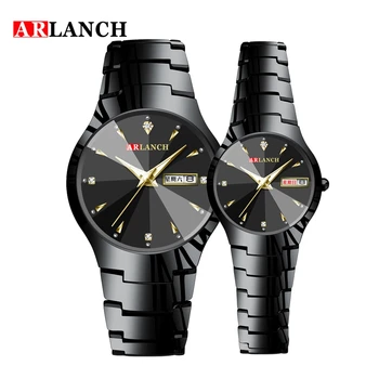 

Couple Watch Men and Women Rose Gold Quartz Watch Classic Unisex Stainless Steel Lover's Wrist Watches Christmas Valentine Gifts