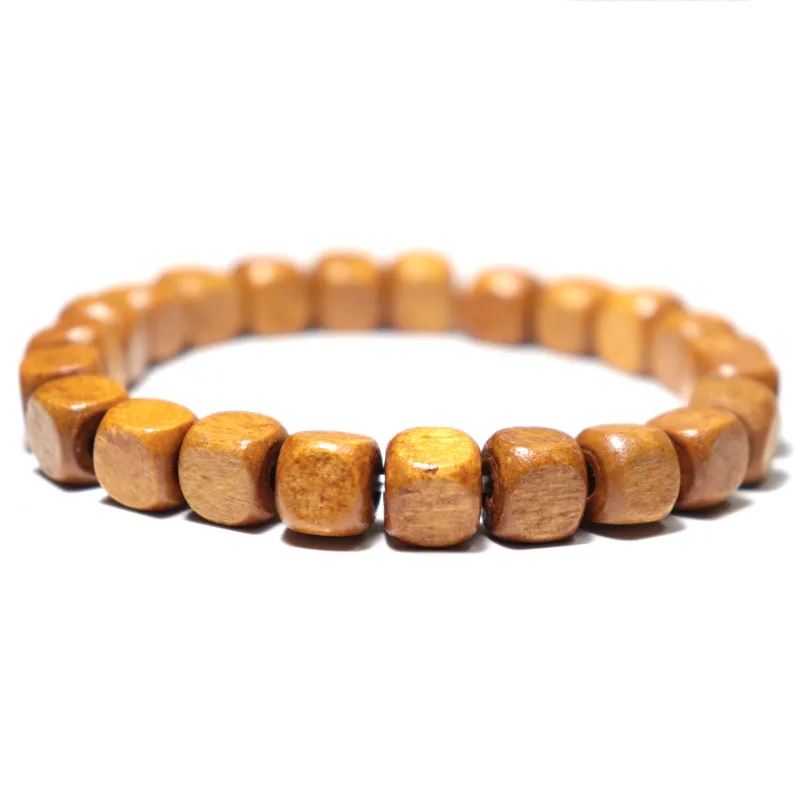 Natural Wooden Geometric Bracelet for Men and Women