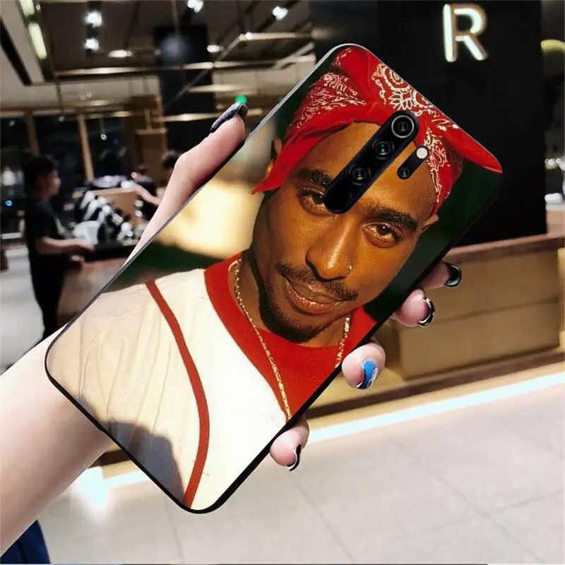 xiaomi leather case hard CUTEWANAN Nhạc Sĩ Hip Hop 2Pac Tupac Amaru Shakur DIY Sơn Ốp Lưng Điện Thoại Redmi Note 8 8A 8T 7 6 6A 5 5A 4 4X 4A Đi Pro xiaomi leather case design