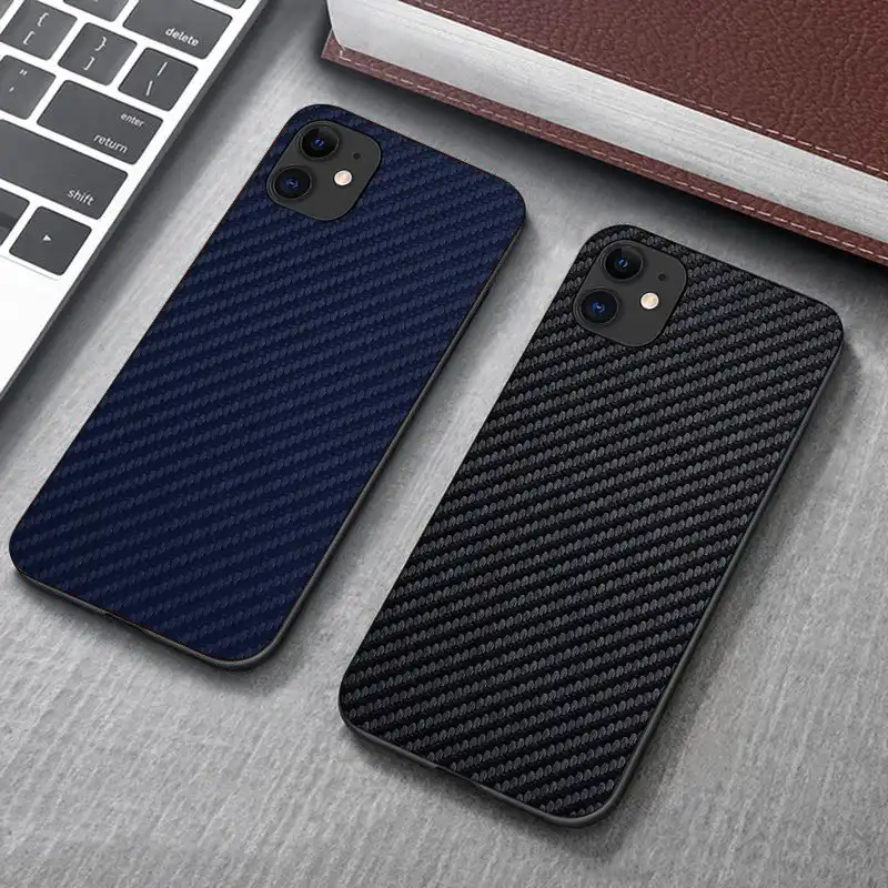 Funda De Fibra De Carbono Para Iphone Protector De Silicona Para Iphone Se Xr 7 8 Xs Max X 6 6s Plus Fundas Antigolpes Para Telefono Aliexpress
