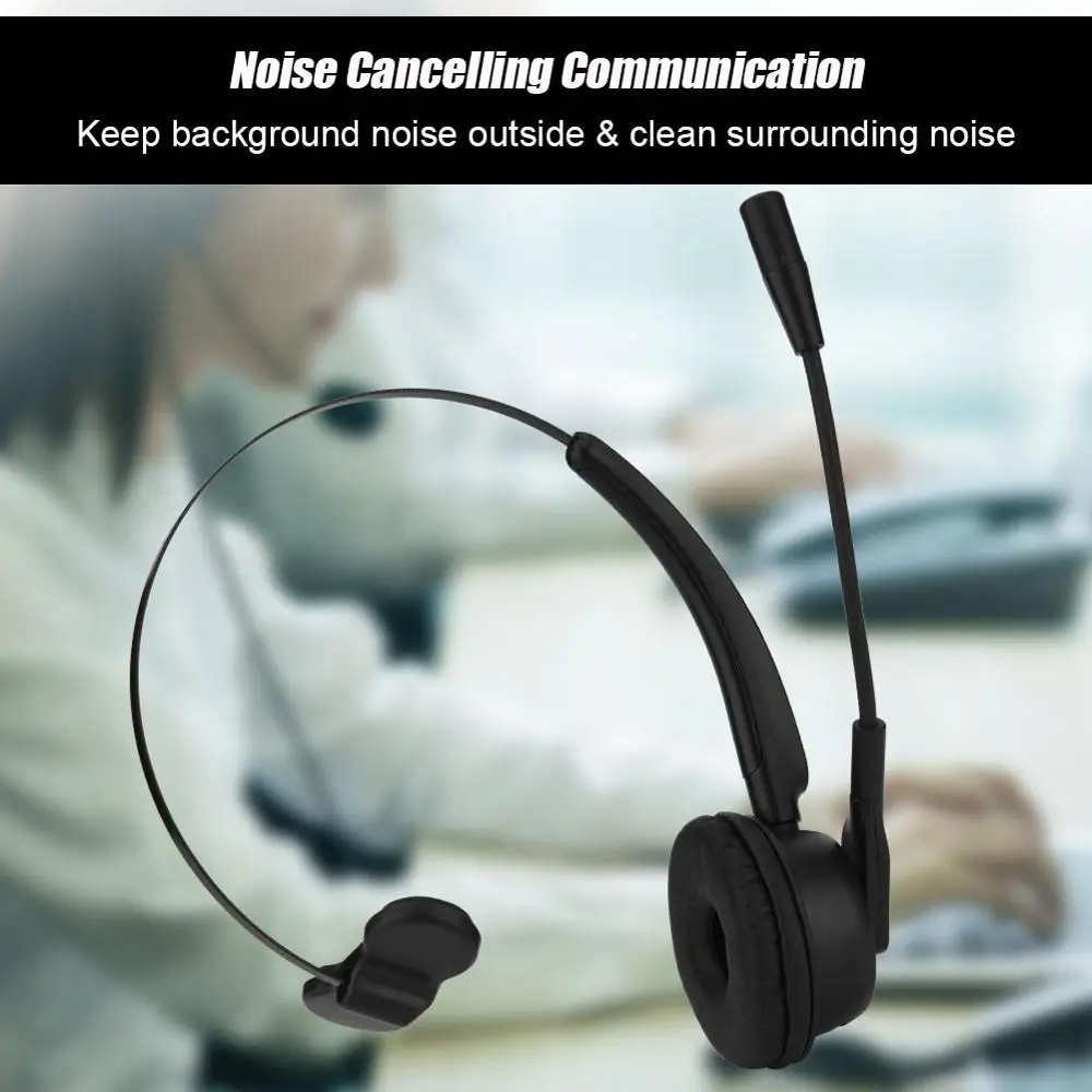 Колл центра Bluetooth гарнитура Беспроводной над головой Шум наушники с