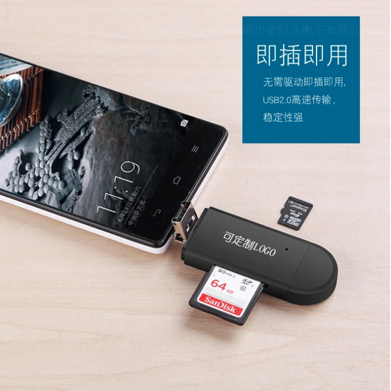 Портативный USB 3,0 Micro USB OTG type C адаптер SD карта TF считыватель с разъемом для телефона планшета