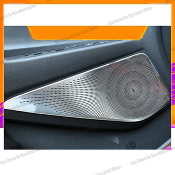 

Lsrtw2017 Stainless Steel Car Door Sound Player Panel Frame Trims for Hyundai Tucson 2015 2016 2017 2018 2019 2020 Accessories