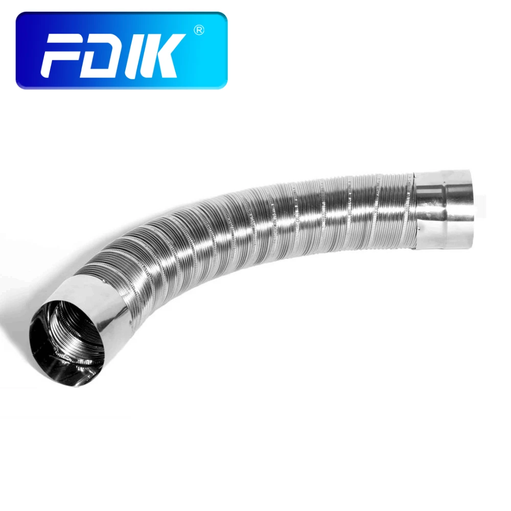 70mm Air Intake Pipe Stainless Steel Outlet Pipe Bellows Threaded Tube