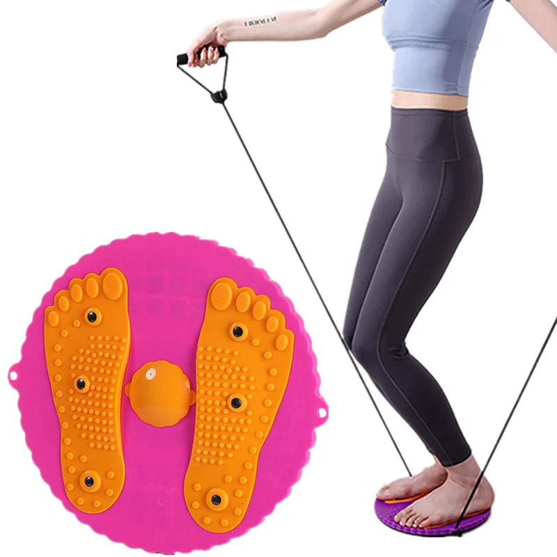 

Twist Waist Disc Balance Board Home Gym Fitness Twister Aerobic Rotating Sports Magnetic Massage Wriggling Plate With Pull Ropes