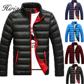 

Winter Jacket Men 2019 New Cotton Padded Thick Jackets Parka Slim Fit Long Sleeve Quilted Outerwear Clothing Warm Coats