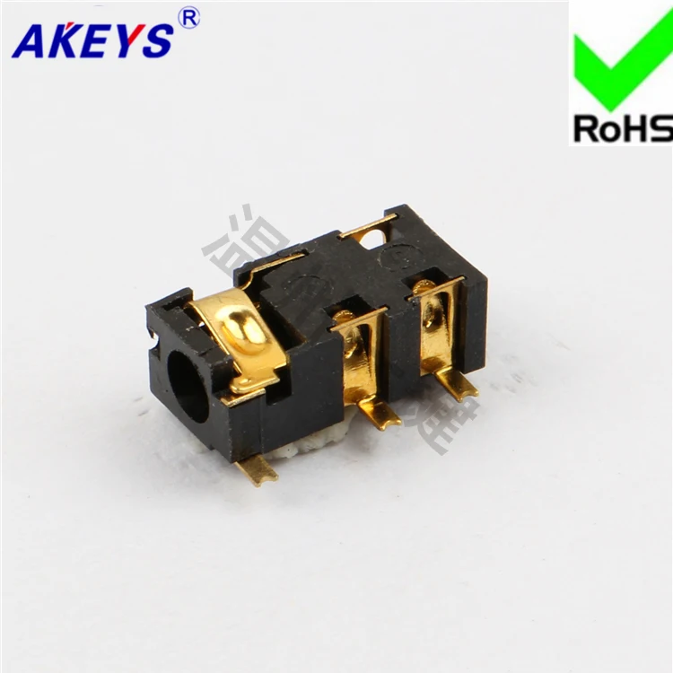 

10 PCS PJ-327B power socket 3.5 headphone socket 5 foot socket 2 fixed foot 3.5MM socket base
