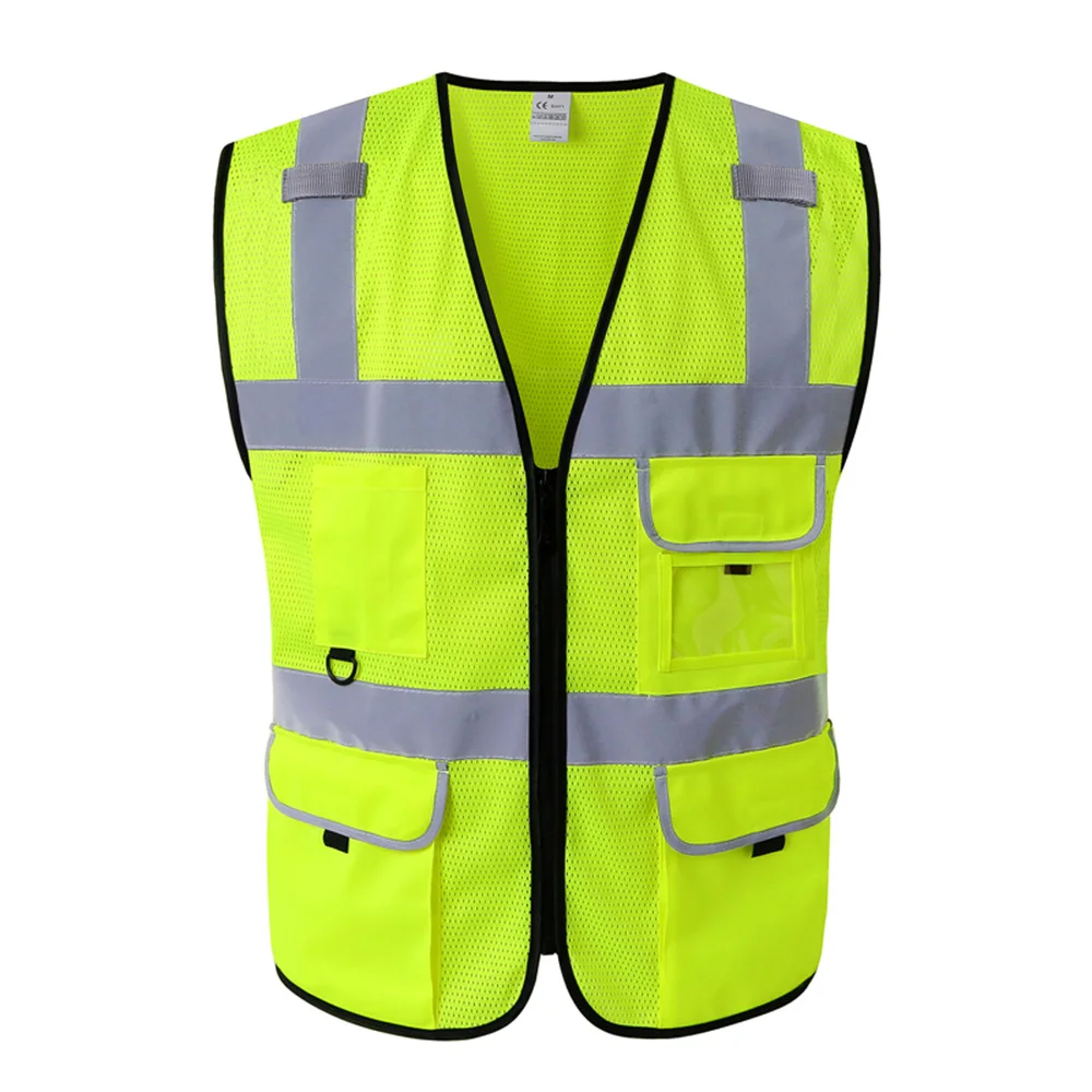 High Visibility Reflective Vest Night Warning Running Vest Women Motorcycle Men Jacket for Summer hi Vis Workerar