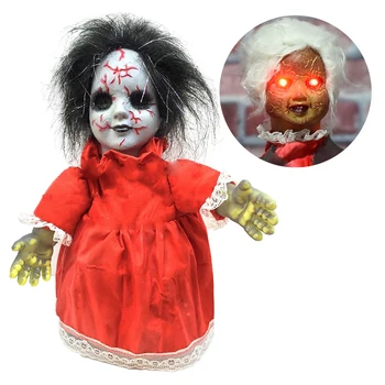 

Halloween Electric Walking Doll Voice Control Induction Glow Doll Atmosphere Props for Party Haunted House Tools