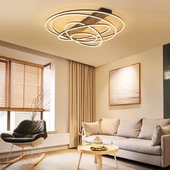 

Bedroom Light Simple Modern Atmosphere Home Fashion Creative round LED Ceiling Mount Lamp Nordic Hall Dimming Lamps
