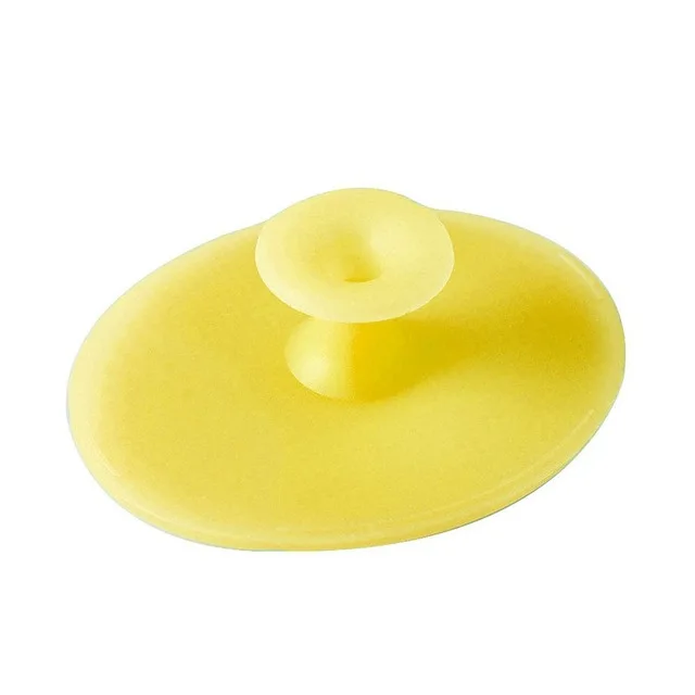 Мягкая силиконовая Очищающая щетка для лица, для мытья лица, отшелушивающая щетка для удаления черных точек, для удаления кожи, спа, Овальный скраб, инструмент - Цвет: yellow