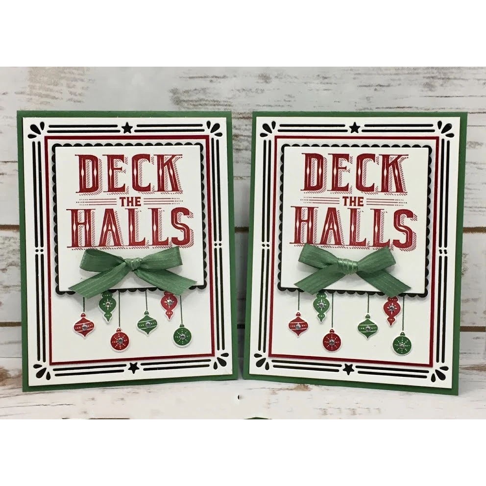 

DECK HALLS Metal Cutting Dies and Stamps Scrapbook Merry Christmas Die Cut Craft Stencil Card Make Album Sheet Model Decoration