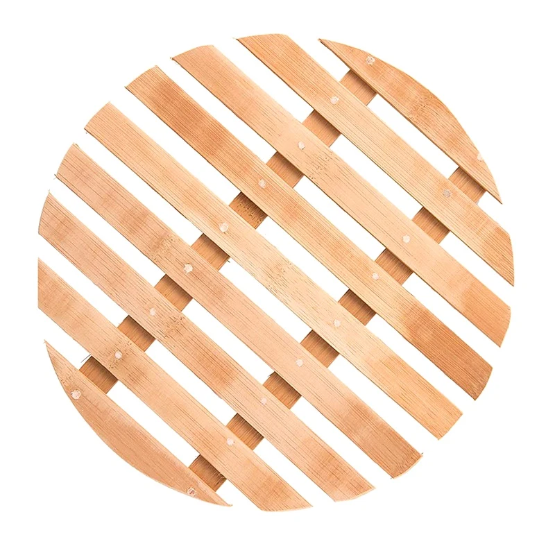 Bamboo Steamer Cooker Household Water Rack Round Steamed Pot Mat (11In) |