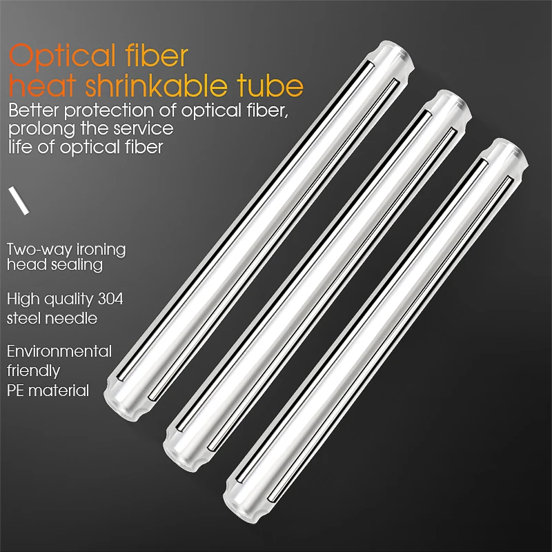 100/200/500PCS Fiber optic heat shrink tubing 60mm Double steel needle fiber opt