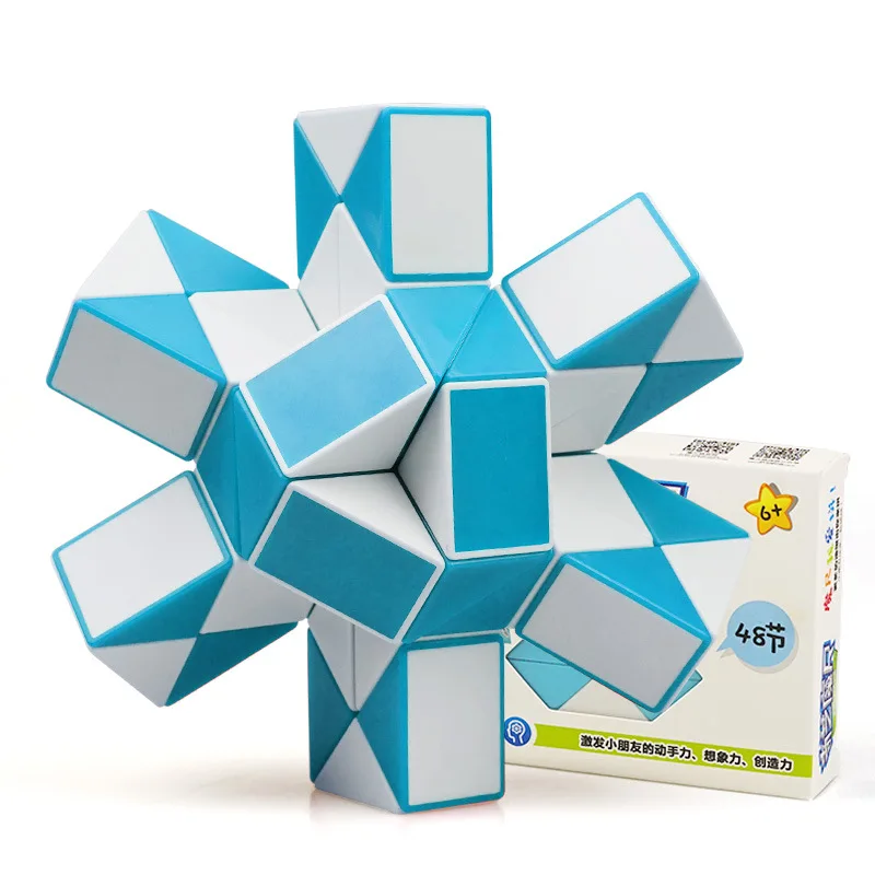 QIYI 48 блоков линейка Магическая змея антистресс Головоломка Куб Neo cubo magico стресс куб для детей обучающая игрушка