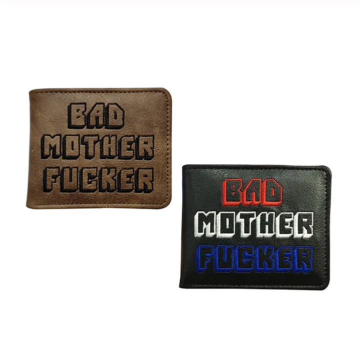 

Foreign Trade New Style Bad Mother Fucker Pulp Fiction Wallet Alternative Cool Rebellious Film PU Leather Wallet