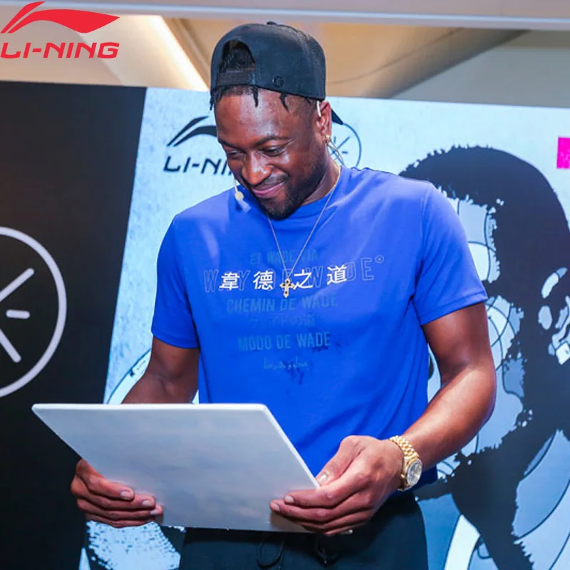 (Break Code) мужские майки Ли-нин Уэйд хлопковые дышащие спортивные футболки с