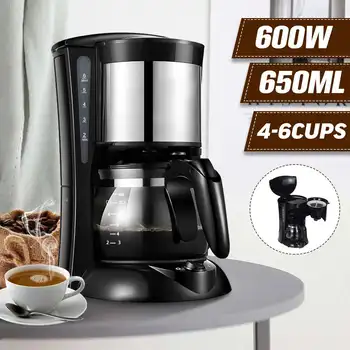 

600W 650ml Household Drip-type Coffee Maker Automatic American Coffee Tea Machine Dual Use Fast Brewing tea Water boiler