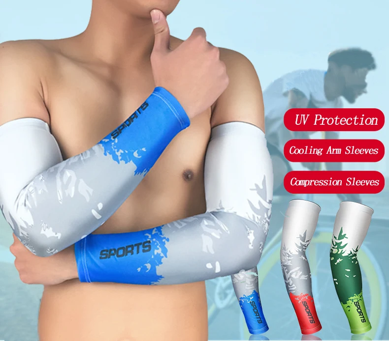 Sports Compression Arm Sleeves 1 Pair Moisture Wicking UV Protection Cooling 10