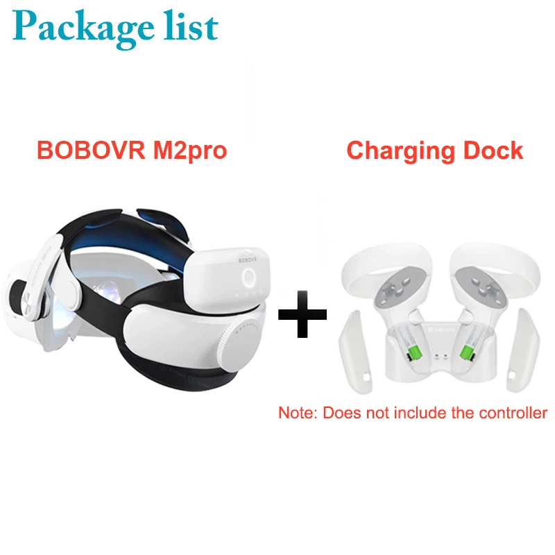 BOBOVR M2 Pro Head Strap For Oculus Quest 2 VR Headset Battery Elite Halo Strap Battery Pack Controller Cover Carrying Case Bag 