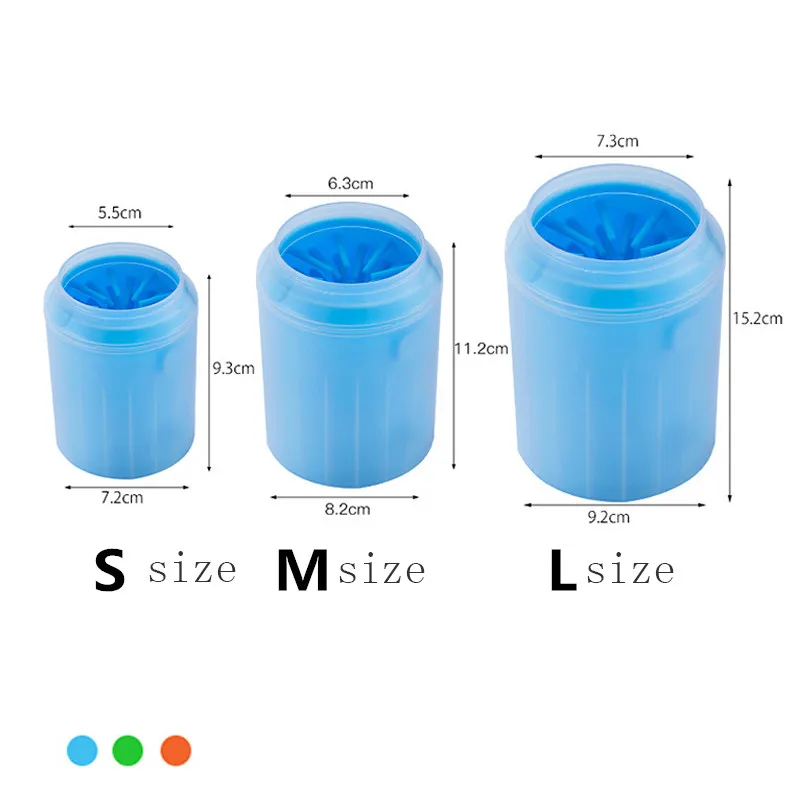 Dog Paw Cleaner Cup Soft Silicone Combs Portable Pet Foot Washer Cup Paw Clean Brush Quickly Wash Dirty Cat Foot Cleaning Bucket