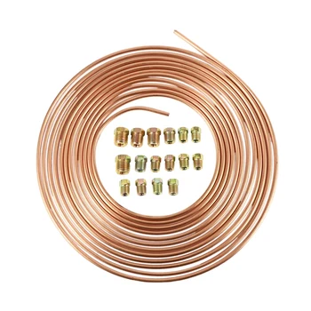 

AYHF-25Ft 7.62M Roll Tube Coil of 3/16 inch OD Copper Nickel Brake Pipe Hose Line Piping Tube Tubing Anti-Rust