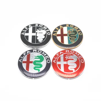 

2pcs/lot 74mm Car styling Specials Color for ALFA ROMEO Front rear Logo emblem Badge sticker for Alfa Romeo Mito 147 156 159 166