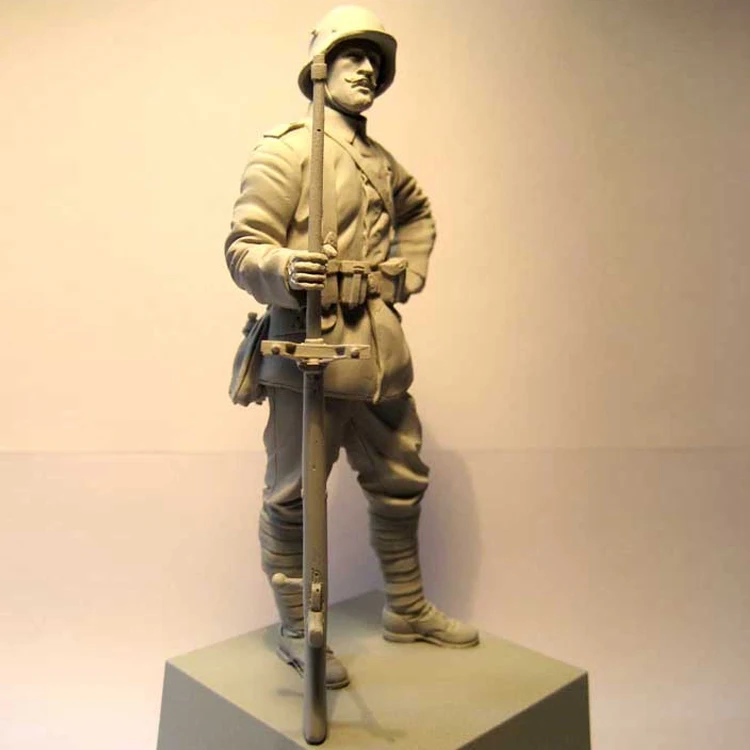 1/16 Resin Model Kit Deutscher Soldat Wehrmacht Auf einer Rast WWII... 