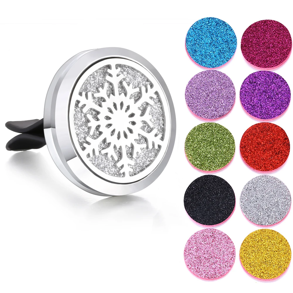 Рождественский автомобильный воздушный зажим для освежителя подвесная бутыль для ароматизатора Авто диффузор Снежинка Олень Санта Клаус автомобильный парфюмерный диффузор зажим