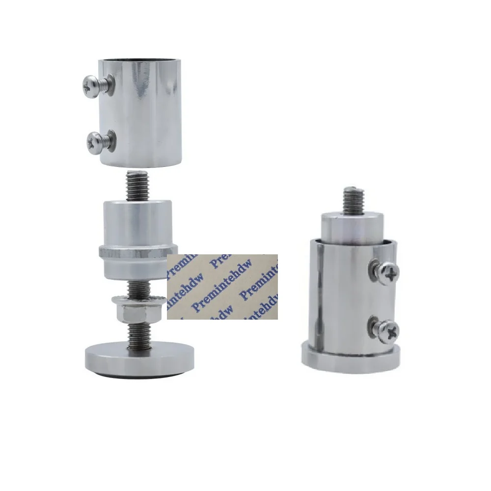 2Pcs Wall To Wall Tightening Compress Insert Pad For 25mm Hanging Tube Pipe Rod End Nail Free