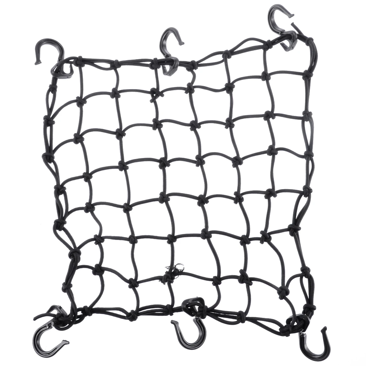 For Motorcycle Off-Road ATV 1PC 15"x15" Hold Down Helmet Cargo Luggage Net With 6 Black Adjustable Moto Hooks Mayitr