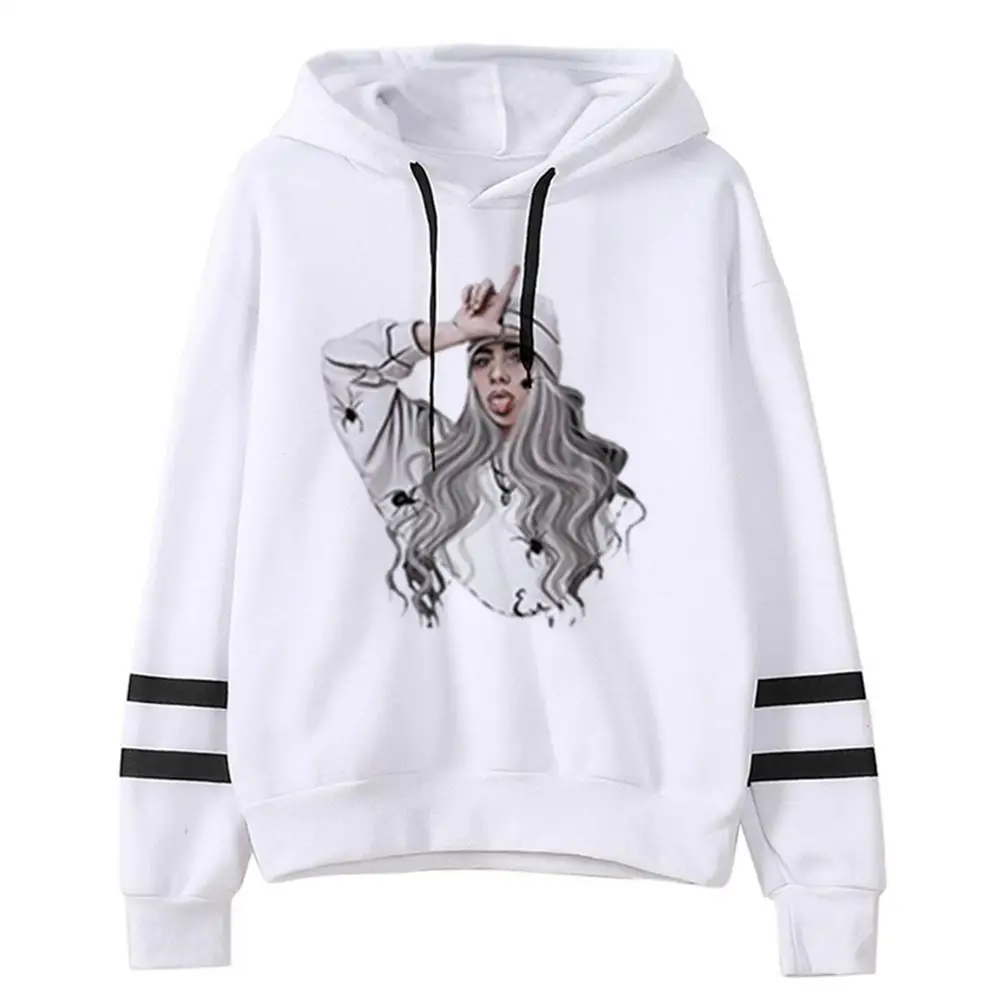 white - style 7 Новая уличная толстовка с капюшоном Billie Eilish Comic Print, пуловер, модная толстовка с капюшоном для мужчин/wo, Мужская толстовка в стиле хип-хоп, унисекс, толстовка, Топ - Цвет: white - style 7