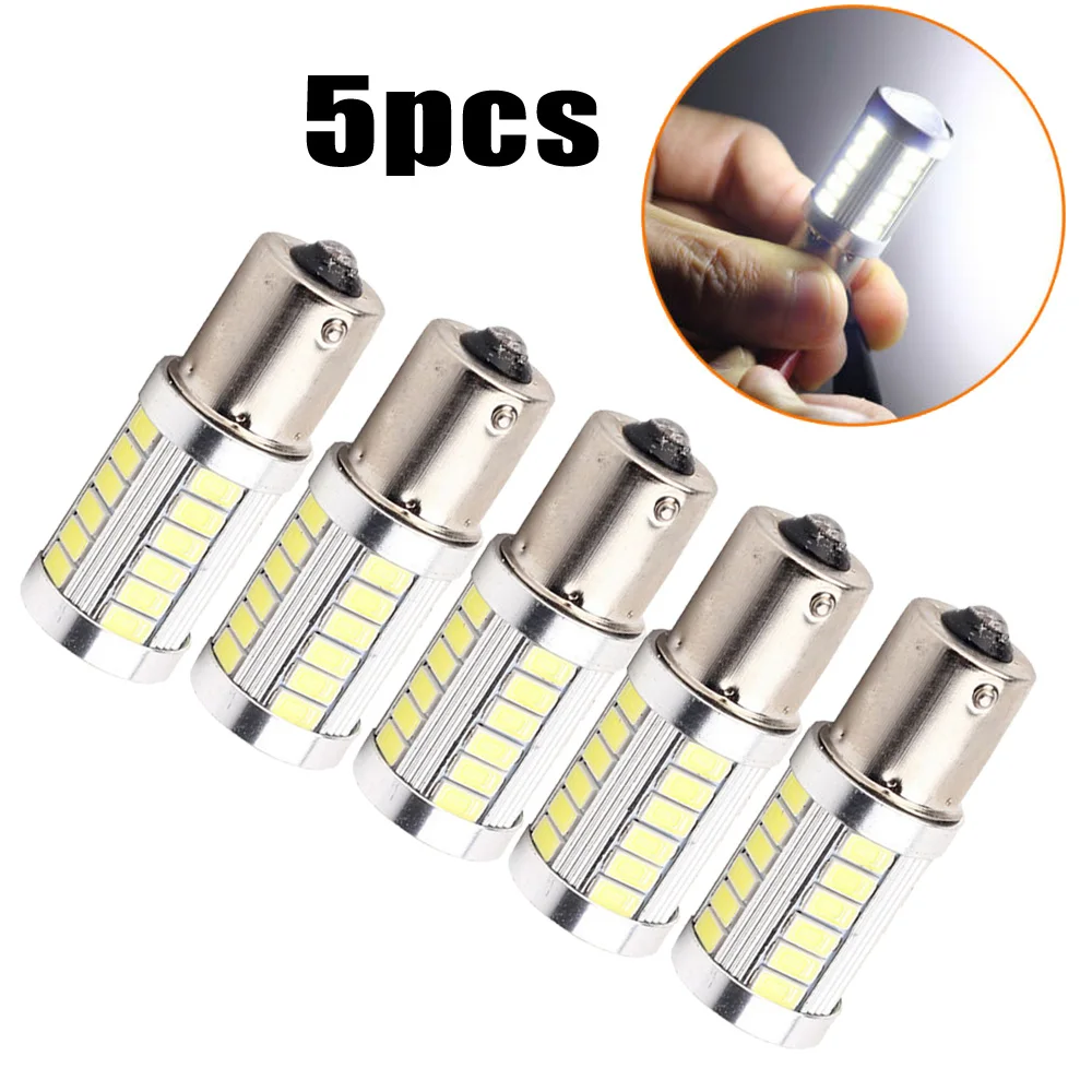 5 шт. светодиодный фонарь заднего хода для BA15S P21W 1156 33 SMD 5630 5730 12 В постоянного