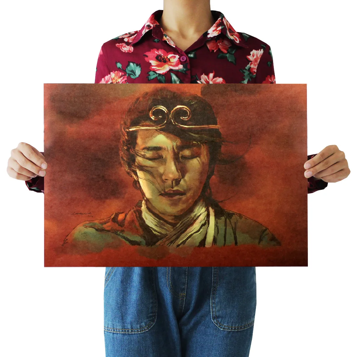 

[B38] Westward Journey 02 Nostalgic Retro Kraftpaper Poster Indoor Bar Cafe Decorative Painting
