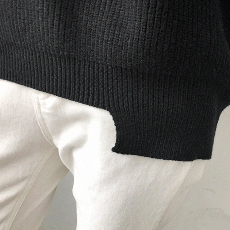 Зимние женские свитера, однотонный белый Повседневный пуловер, базовый джемпер, Зимний вязаный свитер женский с v-образным вырезом
