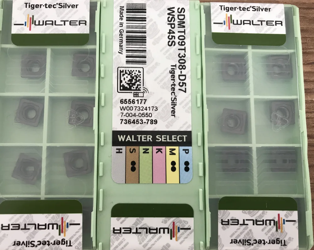 WALTER 10 шт карбидные вставки SDMT09T308-D57 WSP45S