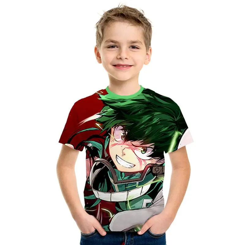 Крутой милый аниме patrn 3D impresin ropa para nios hombres/nias nios camiseta 3D calle moda nios camiseta