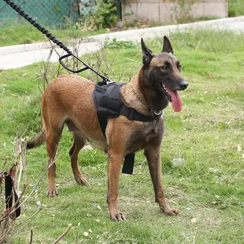 

Tactical Pet Dog Harness Vest Leash Nylon Adjustable Military Assault Training Harness Traction for Small Medium Large Dogs