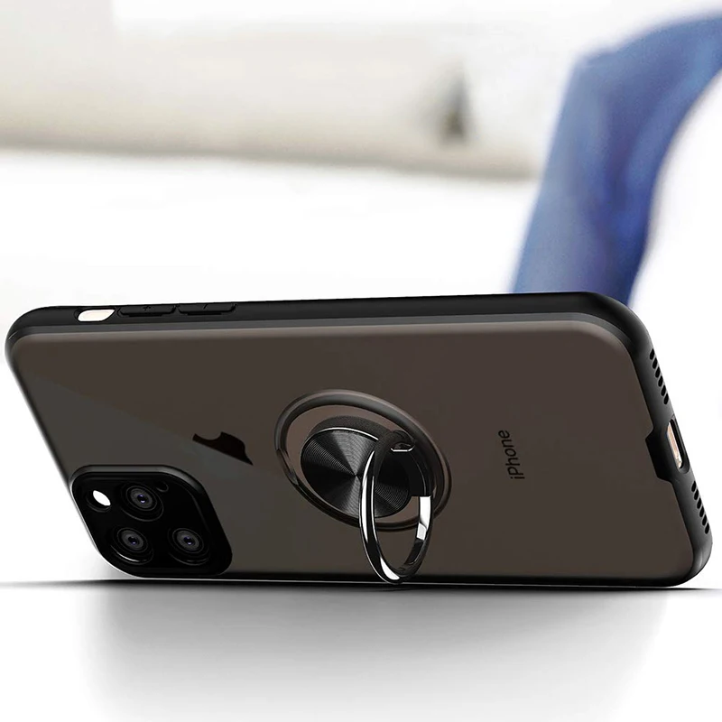 Броня держатель Стенд Кронштейн палец кольцо телефон чехол для Iphone 11/11pro/pro max задняя крышка