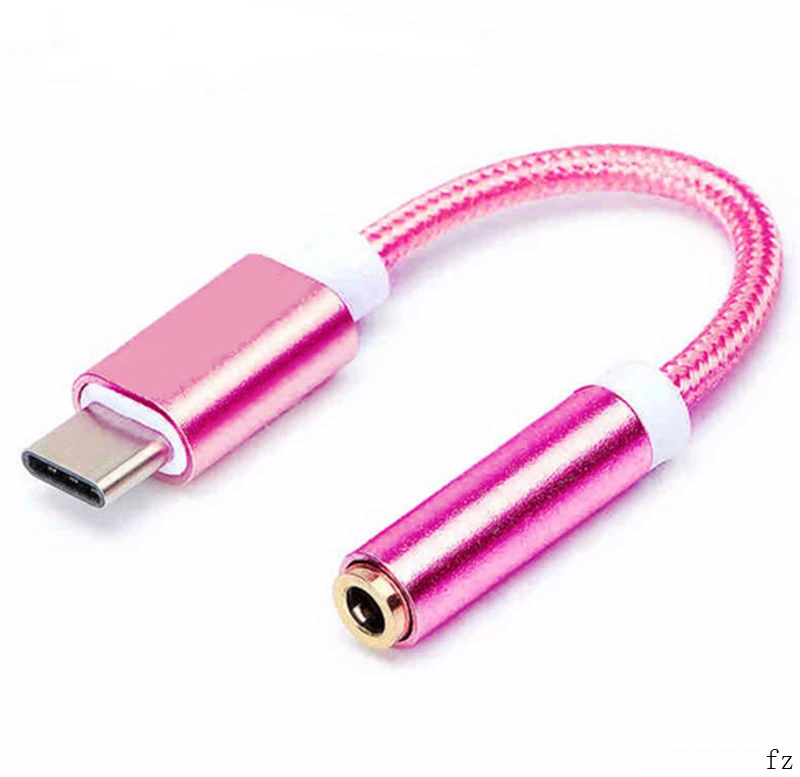100 шт. type-C кабель адаптер usb type C к Aux Jack адаптер USB C к 3,5 мм кабель для наушников адаптер для смартфонов