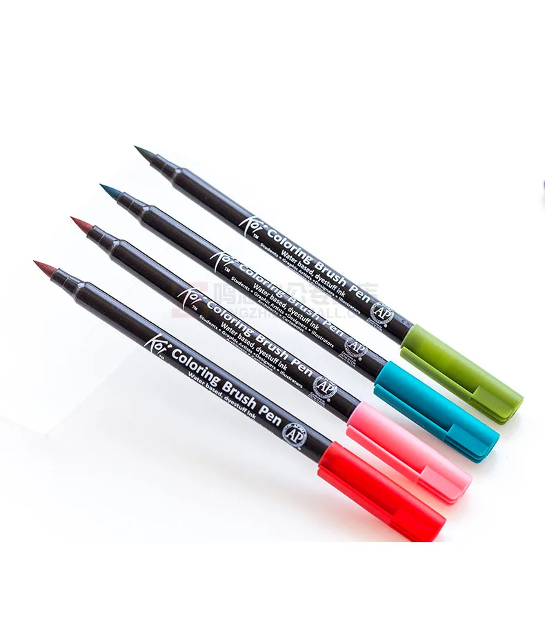 TUNACOCO pen set Japanese stationery SAKURA pen Mark pens marker colour pen soft brush drawing pen school arts markers bb1710196